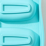 Форма силиконовая для мороженого Доляна «Эскимо малое», 21,5×12,5×2 см, 4 ячейки (7×3,8 см), цвет МИКС, фото 5