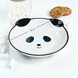 Тарелка керамическая «Панда», 550 мл, d=20 см, фото 6
