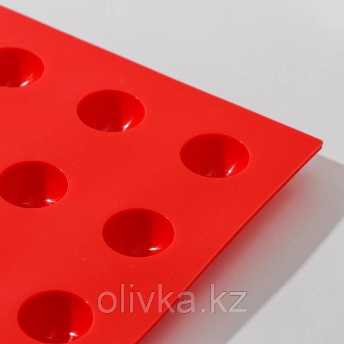 Форма силиконовая для выпечки «Шарики», 56,5×37×2 см, 70 ячеек (d=2,8 см), цвет МИКС - фото 4 - id-p113260990
