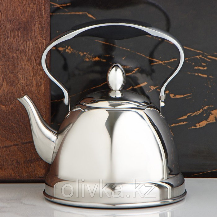 Чайник заварочный из нержавеющей стали «Каприз», 1 л, цвет хромированный - фото 1 - id-p113263538