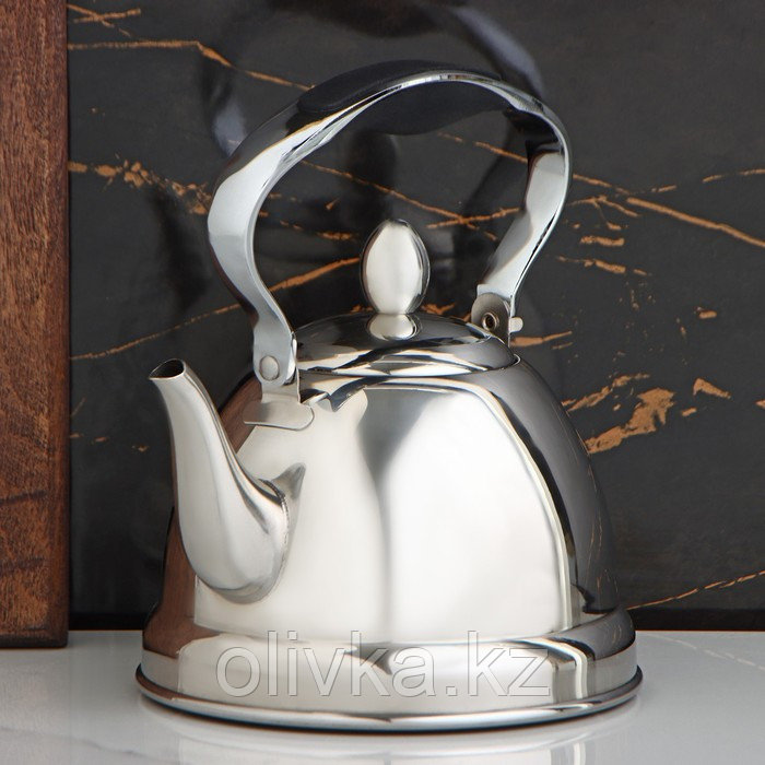 Чайник заварочный из нержавеющей стали «Каприз», 1 л, цвет хромированный - фото 2 - id-p113263538