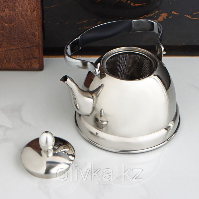 Чайник заварочный из нержавеющей стали «Каприз», 1 л, цвет хромированный - фото 6 - id-p113263538