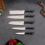 Набор ножей Samura HARAKIRI, 5 шт, лезвие: 9,9 см, 15 см, 16,1 см, 16,5 см, 18,5 см, чёрная рукоять, фото 4