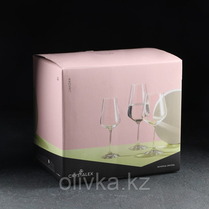 Набор бокалов для вина «Сандра», 6 шт, 450 мл, хрустальное стекло - фото 5 - id-p113272501