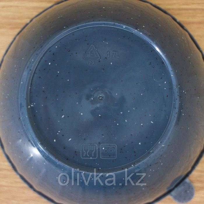 Салатник с крышкой STONE, 1,7 л, цвет темный камень - фото 3 - id-p113272502