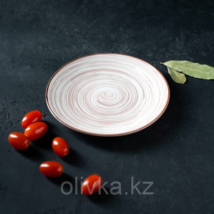 Тарелка керамическая обеденная «Искушение», d=22 см, цвет бежевый - фото 5 - id-p113256881