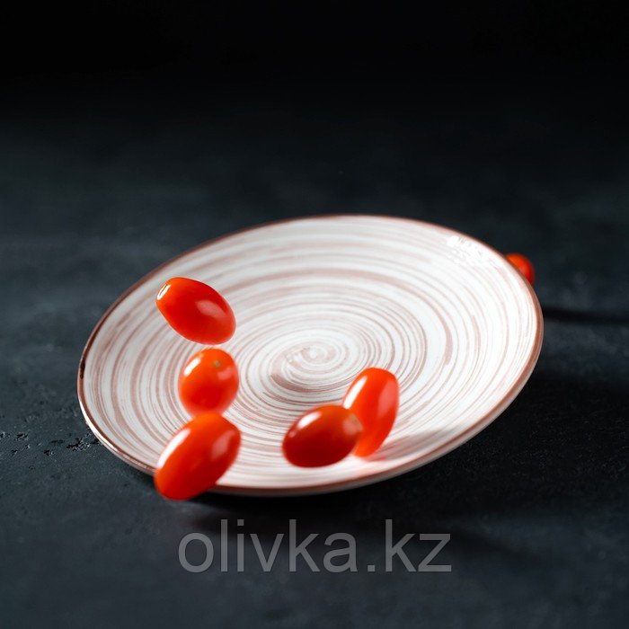 Тарелка керамическая обеденная «Искушение», d=22 см, цвет бежевый - фото 9 - id-p113256881