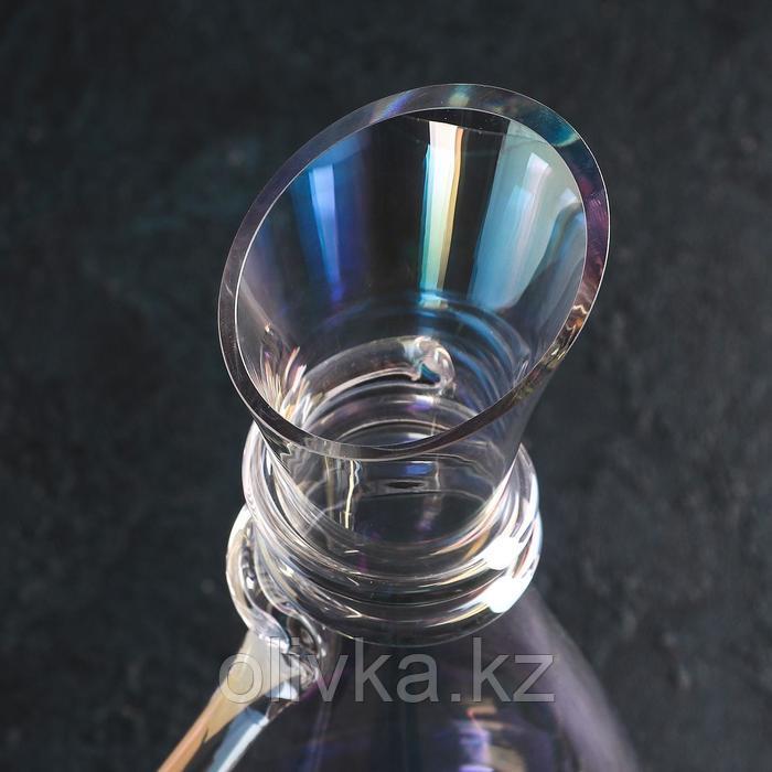Декантер стеклянный «Багира», 1 л, 15×10×32 см, цвет перламутровый - фото 3 - id-p113253258
