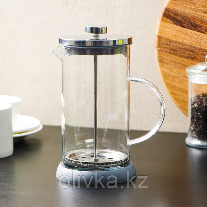 Чайник заварочный френч - пресс «Келли», 1 л, цвет серый - фото 1 - id-p113250572