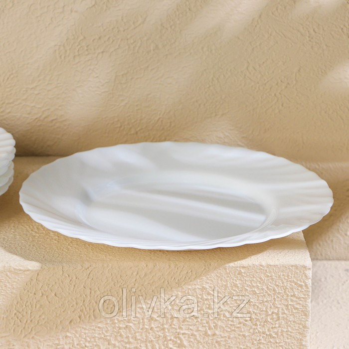 Набор обеденных тарелок Luminarc TRIANON, d=25 см, стеклокерамика, 6 шт, цвет белый - фото 2 - id-p113274342