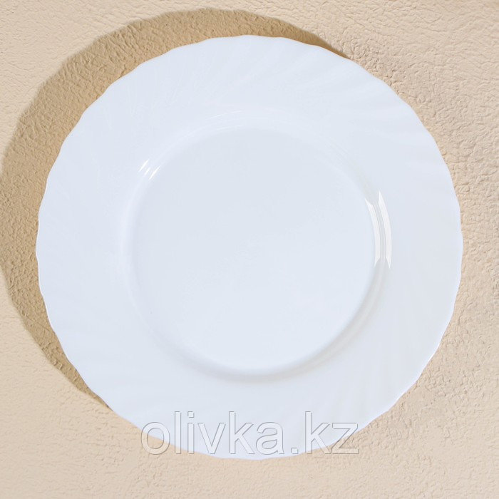 Набор обеденных тарелок Luminarc TRIANON, d=25 см, стеклокерамика, 6 шт, цвет белый - фото 3 - id-p113274342