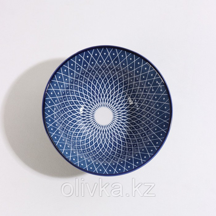 Салатник керамический Доляна «Бодом»,600 мл, d=14,5 см, цвет синий - фото 3 - id-p113251494