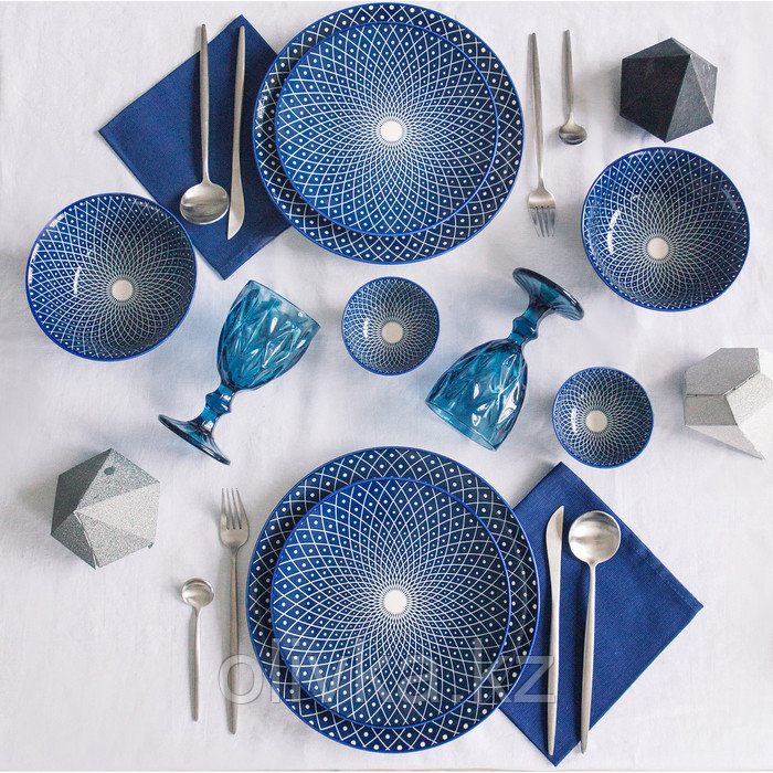 Салатник керамический Доляна «Бодом»,600 мл, d=14,5 см, цвет синий - фото 9 - id-p113251494