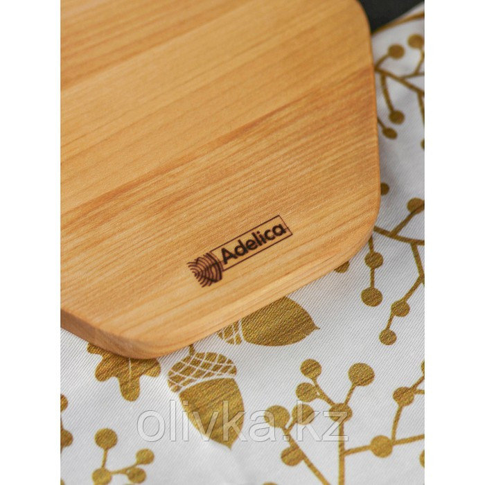 Подарочный набор деревянной посуды Adelica «Ромб», тарелки 3 шт, подставка: d=24 см, d=20 см, d=16 см, берёза - фото 4 - id-p113266917