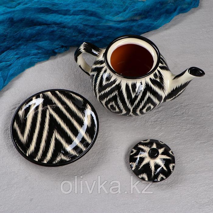 Набор чайный Риштанская керамика "Атлас", 9 предметов (чайник-0,8л,пиалы- 0,3) - фото 5 - id-p113257629