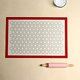 Силиконовый коврик для макаронс армированный Доляна, 60×40 см, фото 2