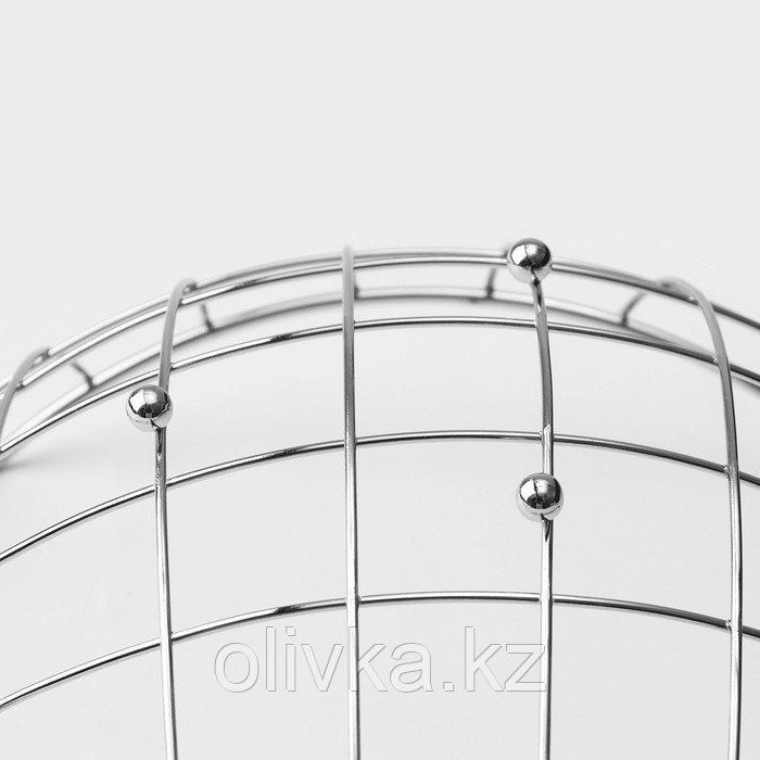 Фруктовница Доляна «Решето», 23,5×23,5×10,5 см, цвет серебряный - фото 4 - id-p113243107