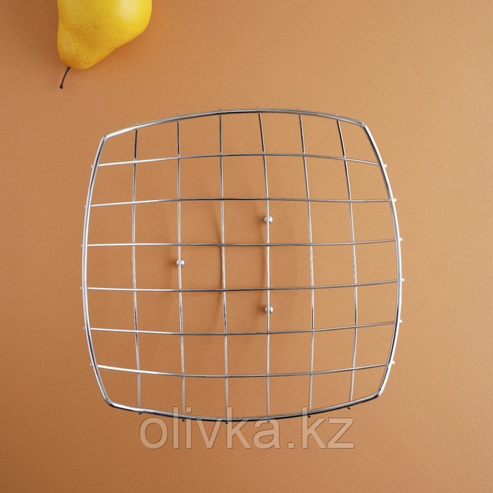 Фруктовница Доляна «Решето», 23,5×23,5×10,5 см, цвет серебряный - фото 8 - id-p113243107