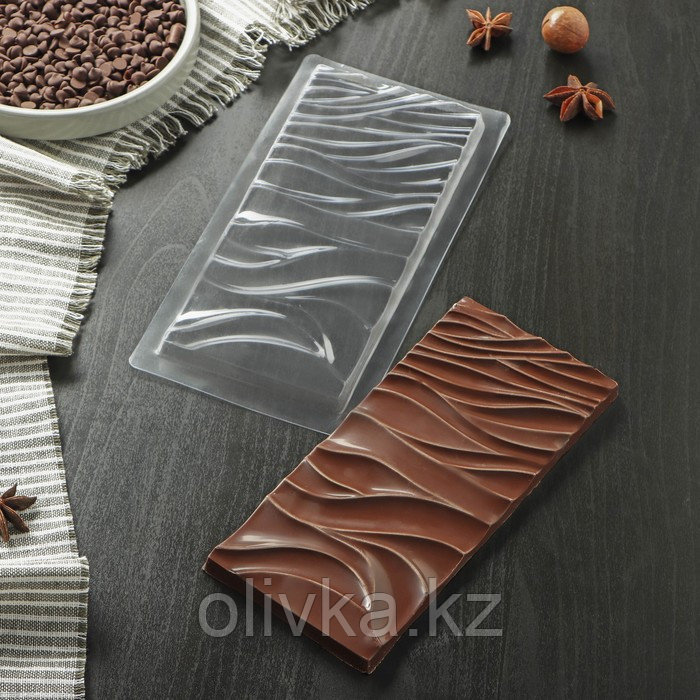 Форма для шоколада «Волны», 18×8 см, в индивидуальной упаковке - фото 1 - id-p113270512