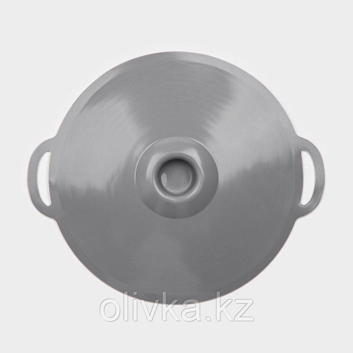 Силиконовая универсальная крышка Доляна, d=27,5 см, цвет серый - фото 5 - id-p113276829