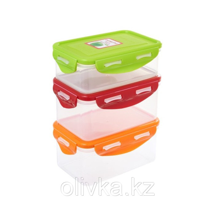 Набор пластиковых контейнеров Oursson, многоцветный - фото 2 - id-p113267728
