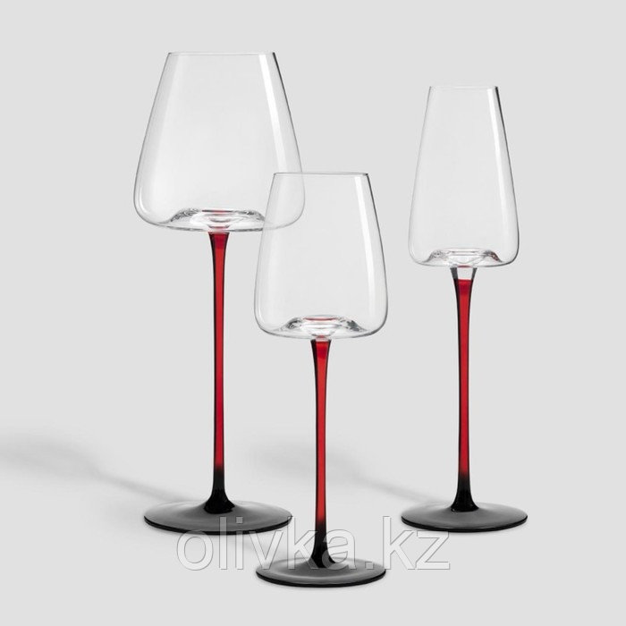 Бокал стеклянный для вина Magistro «Амьен», 550 мл, 10×27,5 см, цвет красный - фото 2 - id-p113268606