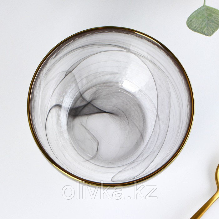 Салатник стеклянный «Дымка», 700 мл, 15×7 см, цвет серый - фото 3 - id-p113268607