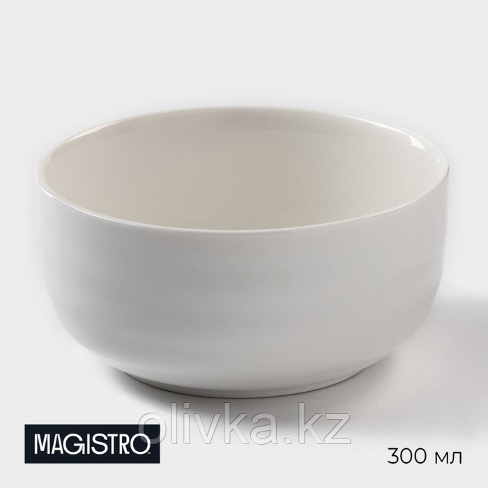 Салатник фарфоровый Magistro «Элегия», 300 мл, цвет белый - фото 1 - id-p113253278