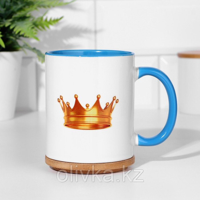 Кружка сублимация "Царь просто царь",объем 320 мл, дно голубого цвета - фото 3 - id-p113276098
