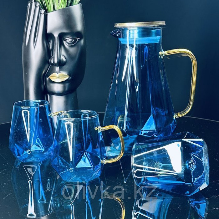 Набор питьевой Lenardi, 6 стаканов и графин 1.85 л - фото 1 - id-p113274367
