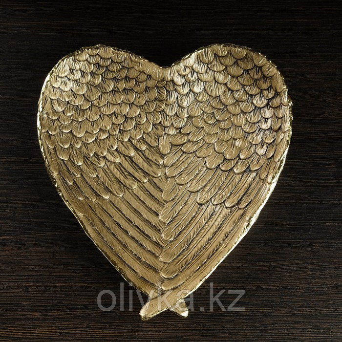 Подставка конфетница "Крылья ангела" золото 23х20х4см - фото 2 - id-p113252398