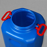 Фляга-бочка пищевая, 50 л, горловина 19,5 см, синяя, фото 4