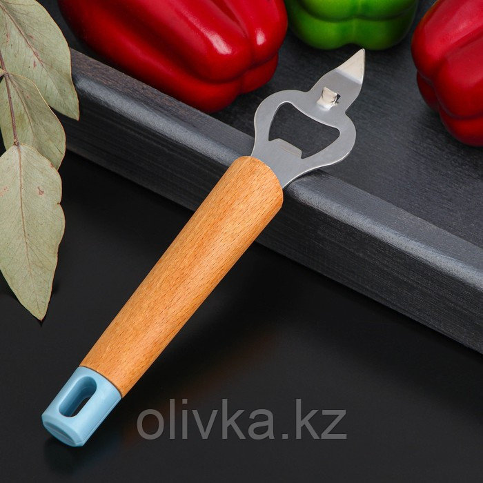 Нож консервный Magistro Heaven wood, 20×4,5×3 см, цвет бежевый - фото 2 - id-p113266958