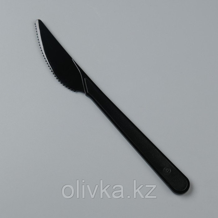 Нож одноразовый "Буфет" черный, 18 см - фото 1 - id-p113276109