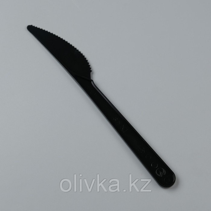 Нож одноразовый "Буфет" черный, 18 см - фото 2 - id-p113276109