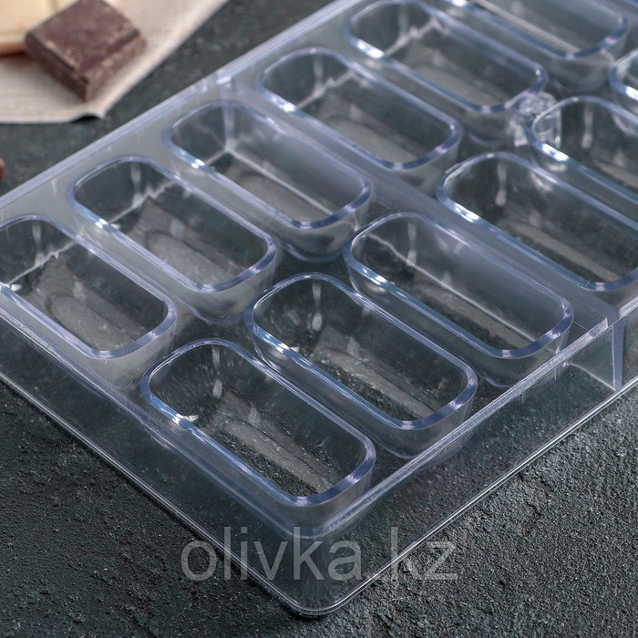 Форма для шоколада и конфет KONFINETTA «Батончик», 28×14 см, 18 ячеек, цвет прозрачный - фото 3 - id-p113254124