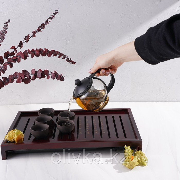 Стол для чайной церемонии с подносом «Иероглифы», 43×17,5×5 см - фото 9 - id-p113251542