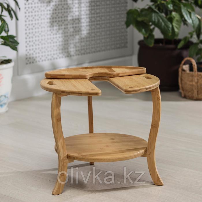 Столик-поднос для кальяна, 38×35 см, бамбук - фото 2 - id-p113259301