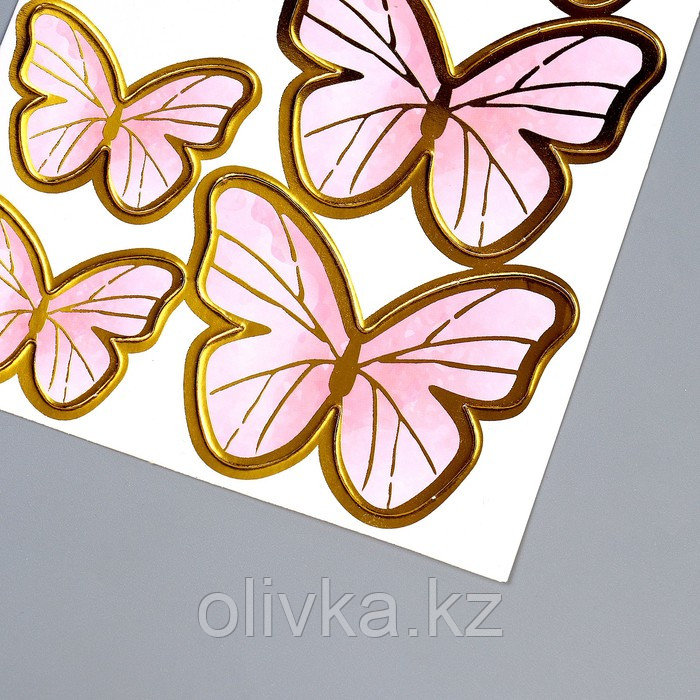 Набор для украшения торта «Бабочки» 10 шт., цвет розовый - фото 7 - id-p113263597