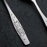 Ложка детская столовая «Антошка», толщина 2 мм, цвет серебряный, фото 2