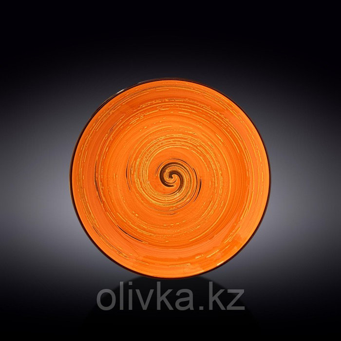 Тарелка круглая Wilmax Spiral, d=25.5 см, цвет оранжевый - фото 1 - id-p113270572