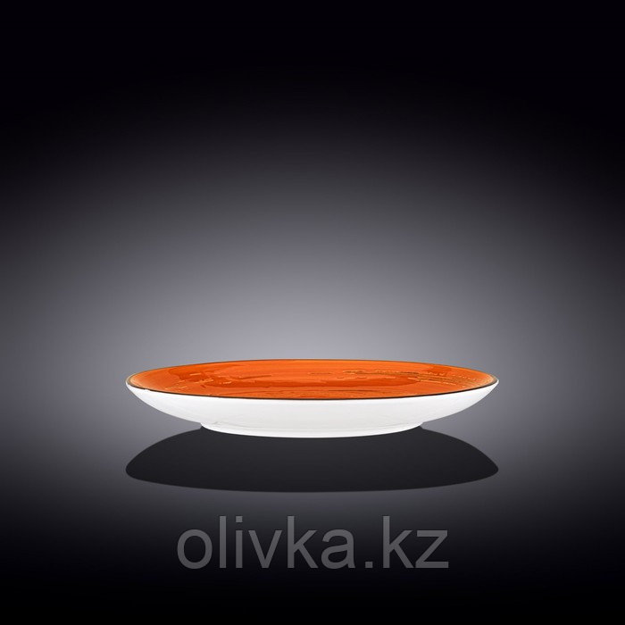 Тарелка круглая Wilmax Spiral, d=25.5 см, цвет оранжевый - фото 2 - id-p113270572