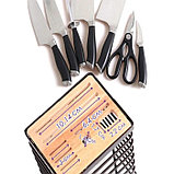 Подставка для ножей Доляна «Лофт», 13×10,5×23 см, цвет коричневый, фото 6
