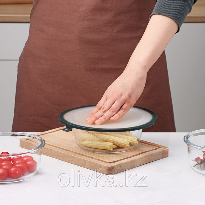 Вакуумная крышка для посуды Доляна, d=22,5 см, цвет зелёный - фото 4 - id-p113271511