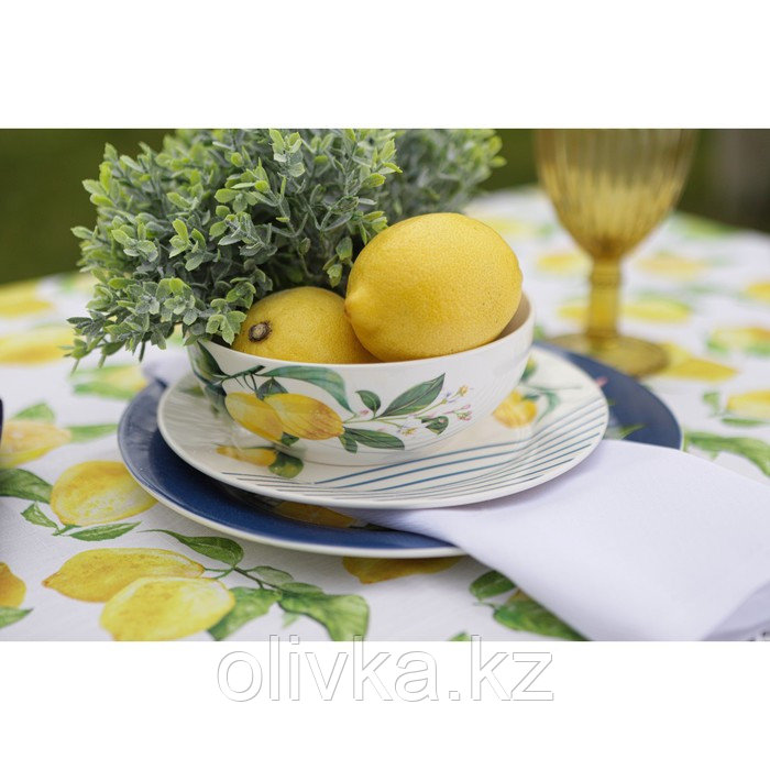 Салатник керамический Доляна «Лимон», 600 мл, d=15,5 см, цвет белый - фото 7 - id-p113265347