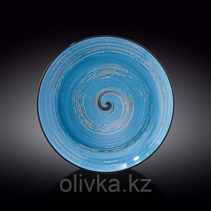 Тарелка глубокая Wilmax Spiral, d=28.5 см, 500 мл, цвет голубой - фото 1 - id-p113270585