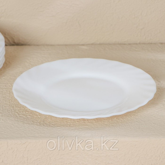Набор пирожковых тарелок Luminarc TRIANON, d=16 см, стеклокерамика, 6 шт, цвет белый - фото 2 - id-p113273481