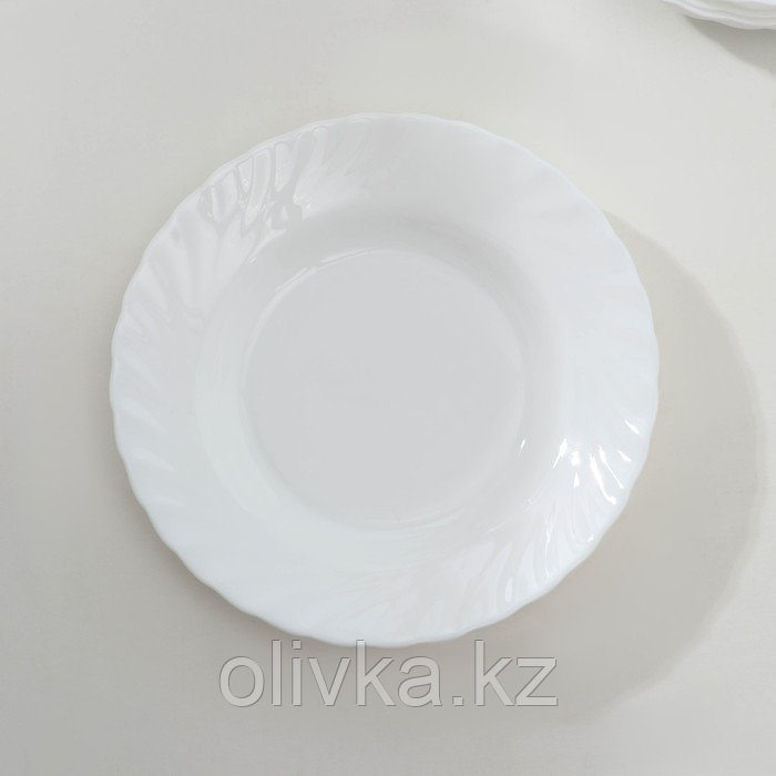 Набор суповых тарелок Luminarc TRIANON, 650 мл, d=22 см, стеклокерамика, 6 шт, цвет белый - фото 3 - id-p113273483