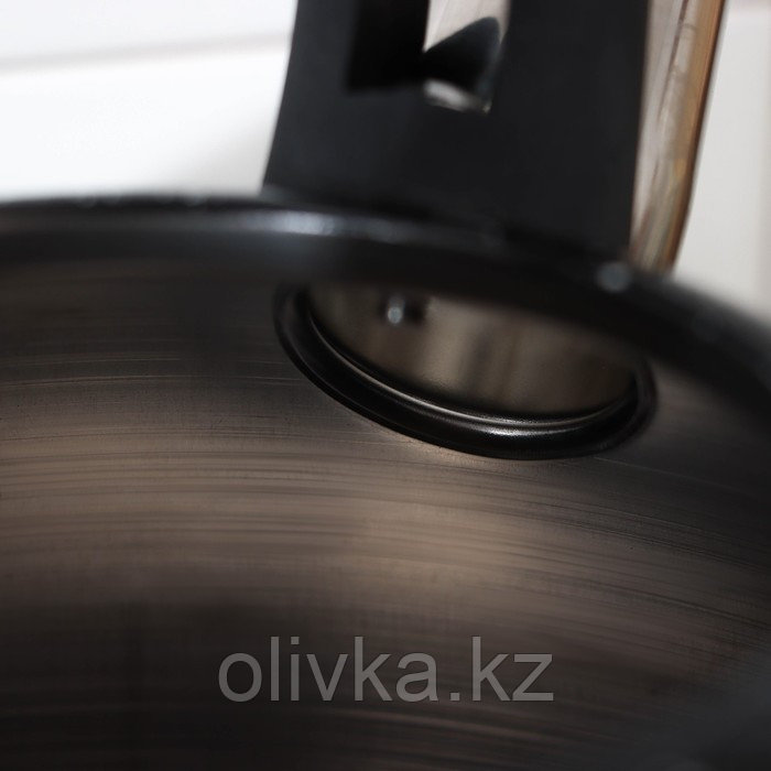 Чайник со свистком Доляна «Рио», 2,8 л, цвет чёрный - фото 5 - id-p113254154
