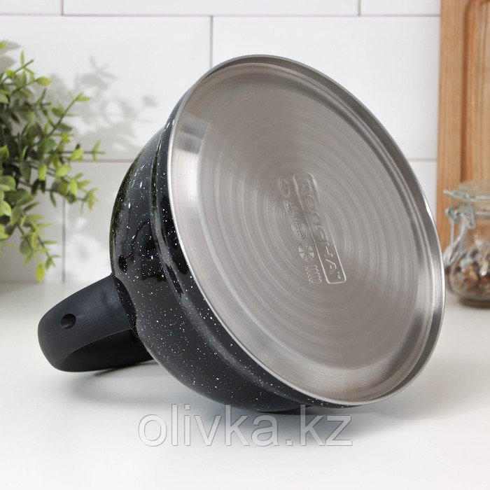 Чайник со свистком Доляна «Рио», 2,8 л, цвет чёрный - фото 6 - id-p113254154